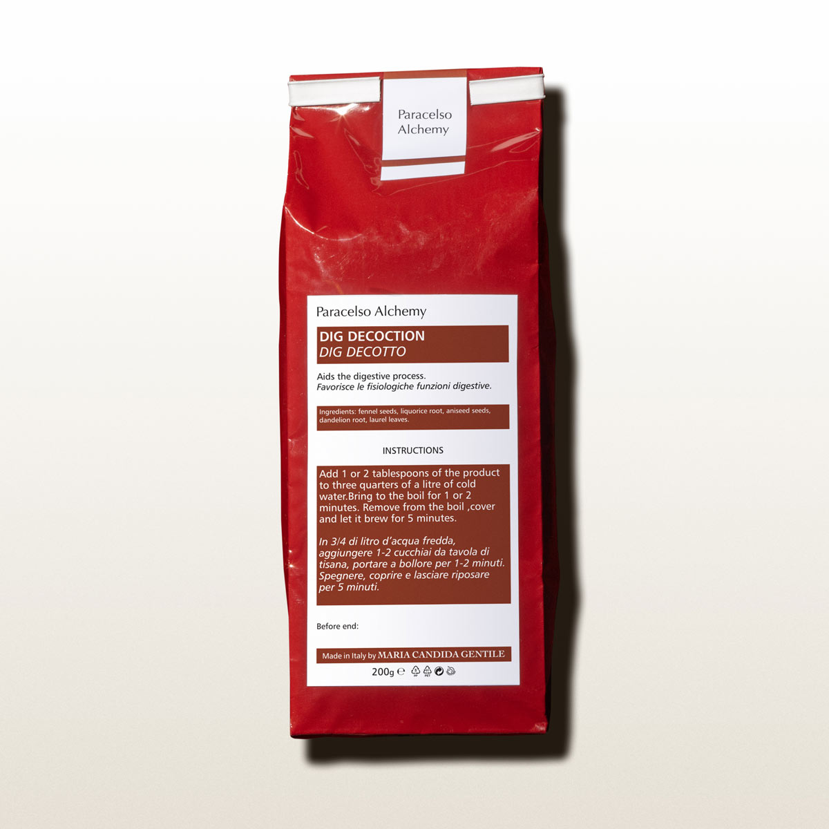 Decotto digestivo della linea Paracelso Alchemy di Maria Candida Gentile